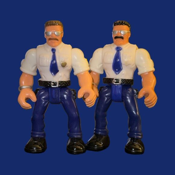 2002 Fisher Price Imaginext Highway Patrol Officer Dectitive Figures 2.5” A6 - Picture 7 of 7